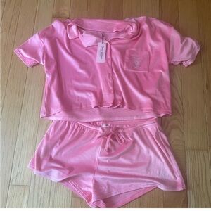 Juicy Couture Pink Velour Pajama Set